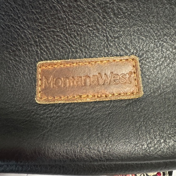 Montana West Black Crossbody Bag w/ Embroidered Strap – Vegan Leather Purse - Picture 6 of 10